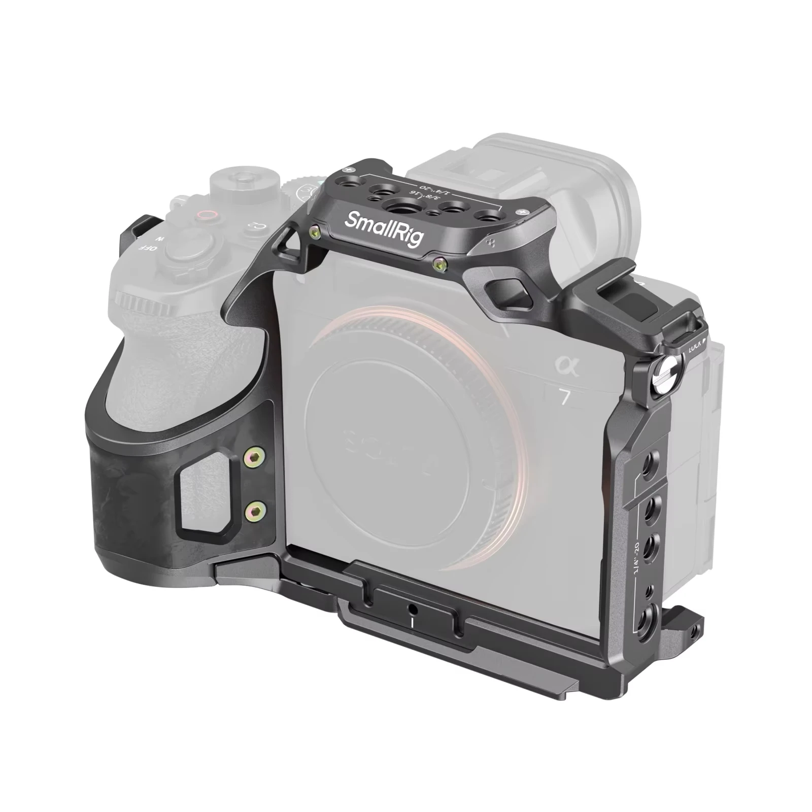 

SmallRig 6029 Rhinoceros Camera Cage For Sony A7V A7RV A7 IV Cold Shoe & 1/4"-20Thread Hole Video Shooting Stabilizer Rig