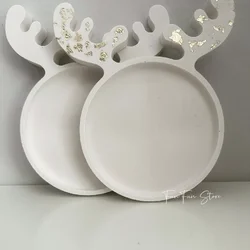 Alce Antlers vassoio a forma di stampi in Silicone fatti a mano fai da te Design artigianato strumenti di gioielli di natale stampo in ceramica Festival Decor Homecraft