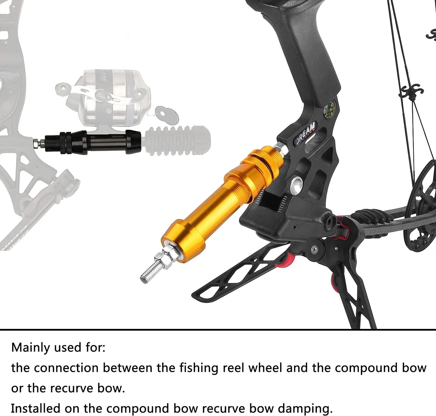 قضيب صيد القوس مرفق بكرة مقعد جبل تبادل لاطلاق النار من خلال قوس الرماية الصيد