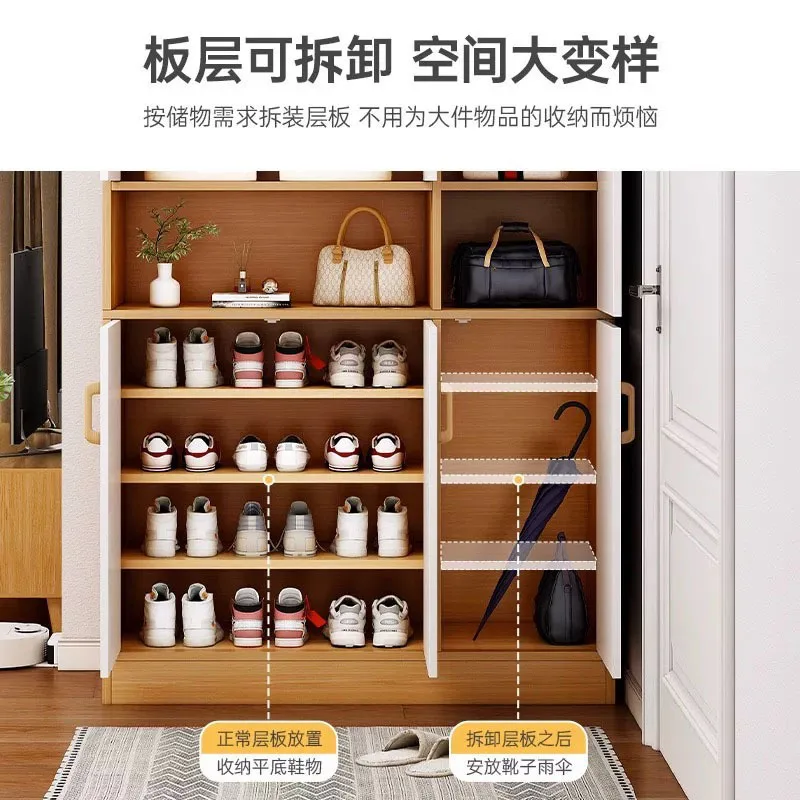 Shoe cabinet household door home storage 2025 new popular simple locker against the wall entrance