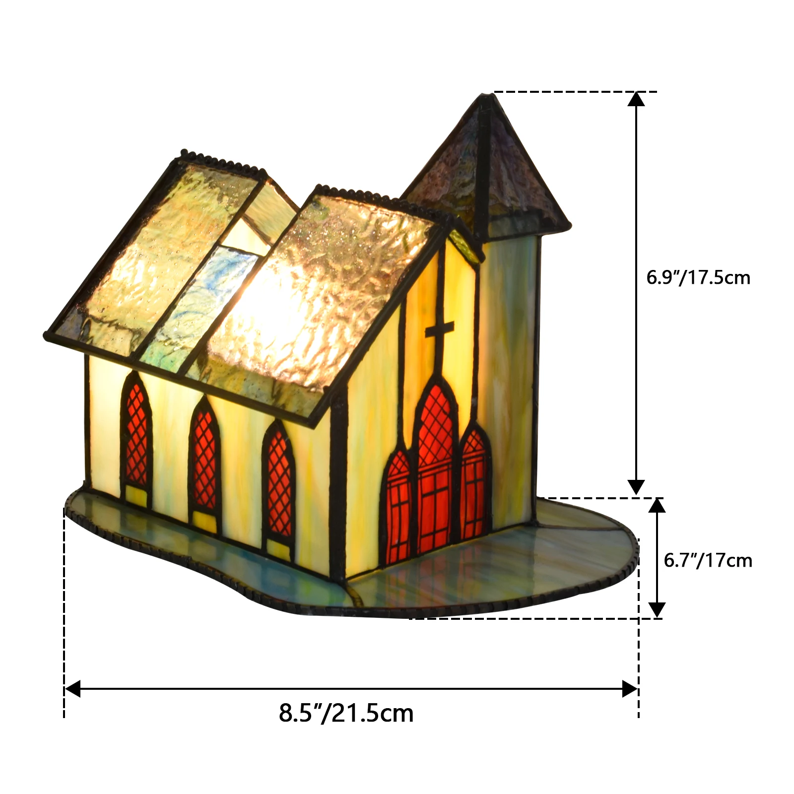 مصابيح طاولة عتيقة، ضوء الكنيسة، مصباح طاولة إبداعي، أصلي عتيق، مصابيح زجاجية ملونة لغرفة النوم وغرفة المعيشة #5