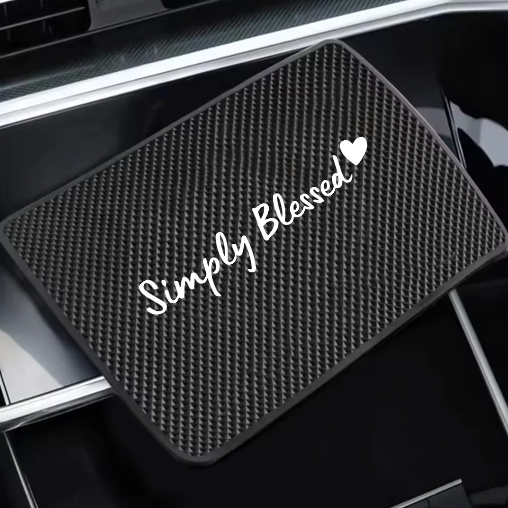 Car Anti-Slip Mat Simply Model Phone and Key Storage Rack Dashboard Adhesive Magic Mat Center Console Storage Mat Car Interior Accessories