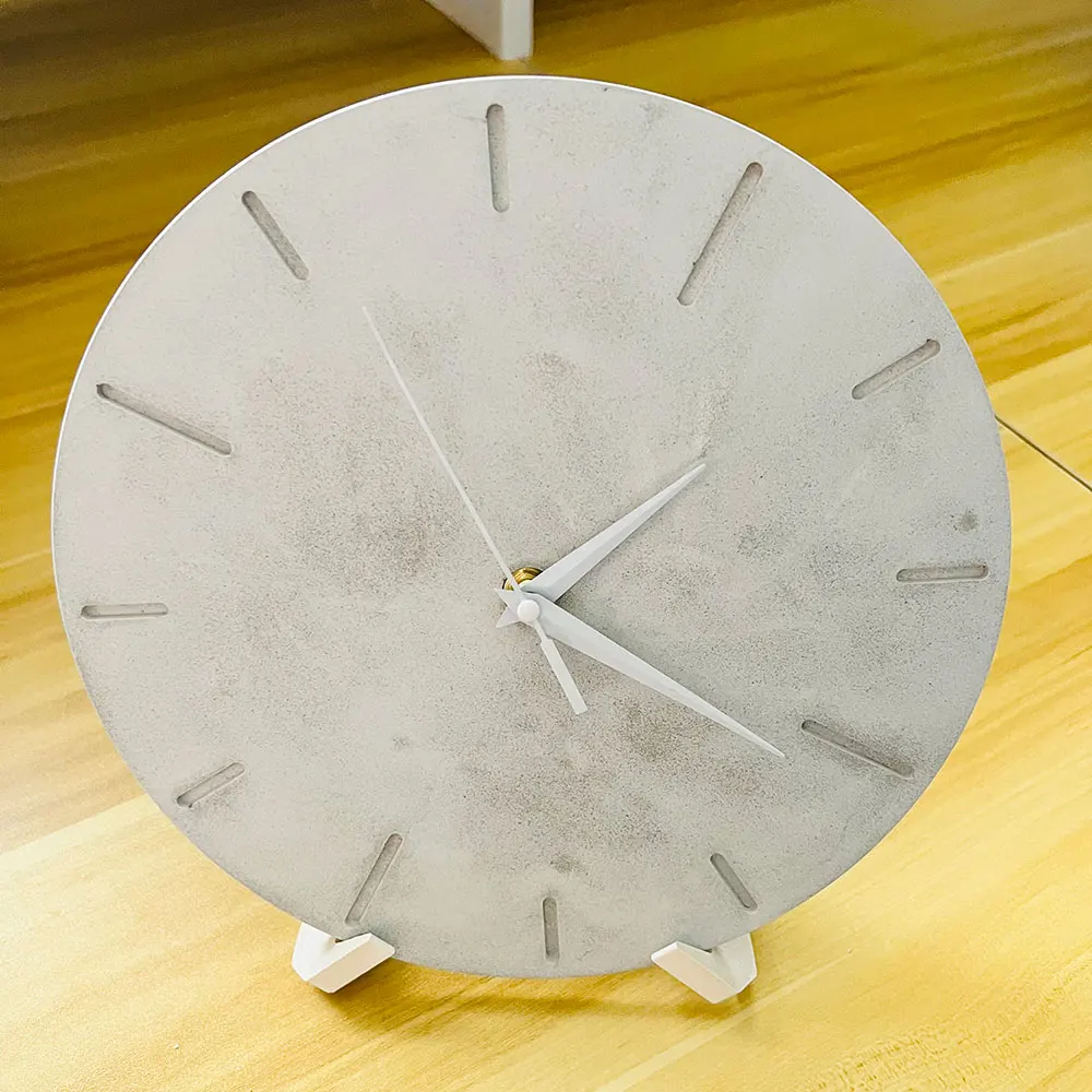 Clock Dial Stand Mold DIY Mobile Phone Stand Tablet PC Support Stand Cement Epoxy Resin Silicone Mold  Business Card Holder