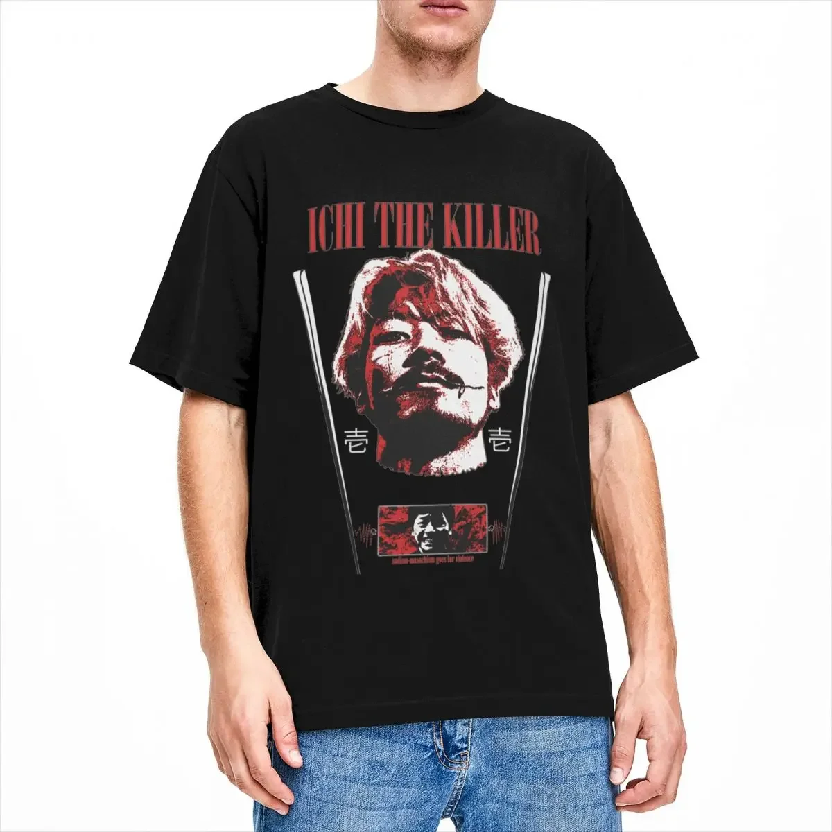 Ichi The Killer Film Shirt Accessories Men Women Pure Cotton Funny Tee Shirt Short Sleeve Clothes Unique