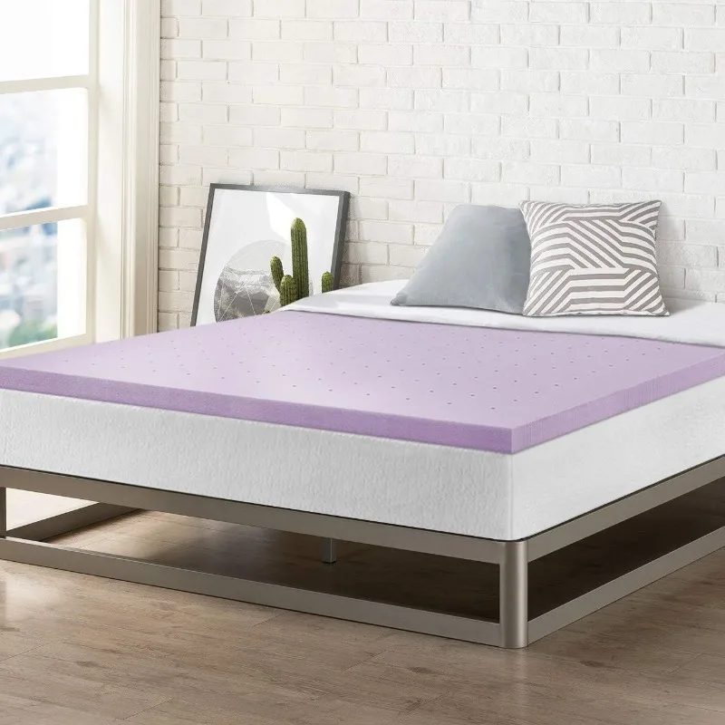 

Best Price Mattress Topper King, 2" Memory Foam Mattress Topper with Lavender Certipur-US Certified Cooling, King Size