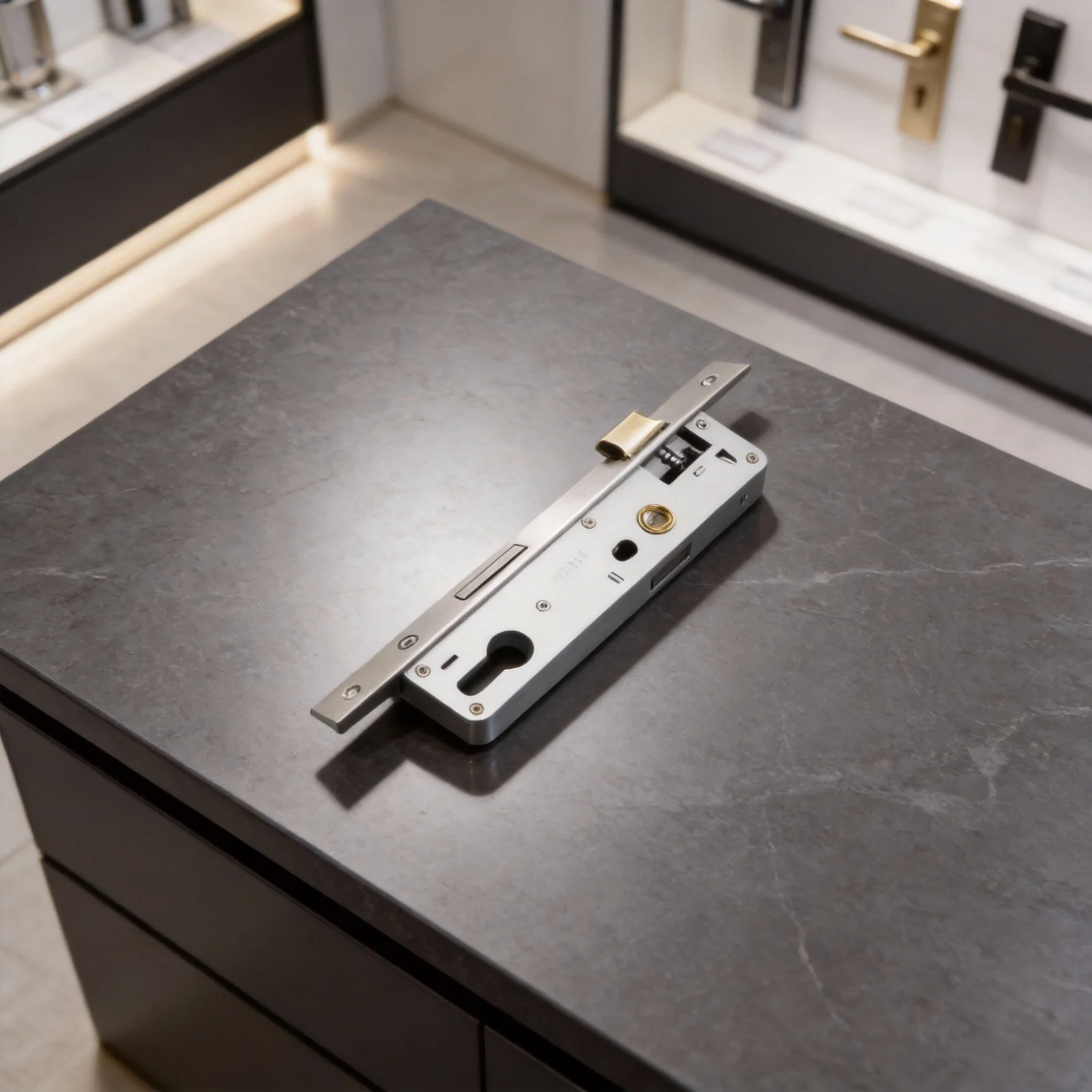 

Замок врезной для садовых дверей, серебристый, с поворотной защелкой на 360°, для внутреннего и наружного использования, повышенная защита от взлома