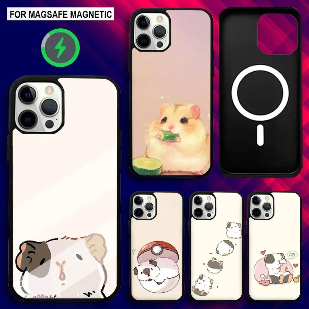 

Cartoon H-Hamster Phone Case For iPhone 16e,16,15,14,13,12,11,Plus,Pro,Max,Mini Magsafe Magnetic Wireless Charging