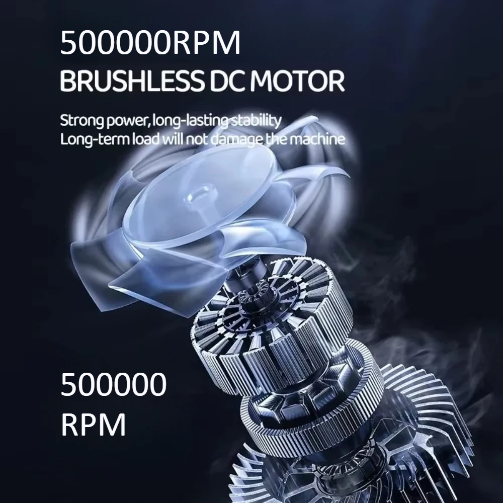 500000 دورة في الدقيقة توربو مروحة نفاثة منفاخ هواء قوي 10000 مللي أمبير 600 جرام التوجه 70 متر/الثانية الرياح فرش منفضة مجفف لوحة مفاتيح السيارة مع مجموعة مكنسة كهربائية