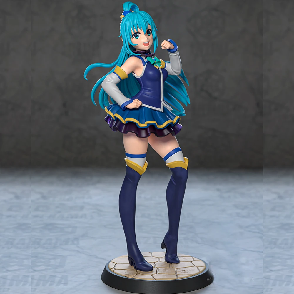 1:24 Kawaii zerama Aqua NSFW 3d gambar cetak Model Resin belum dicat figur Model Kit miniatur garasi Gk Kit Diy belum dirakit mainan