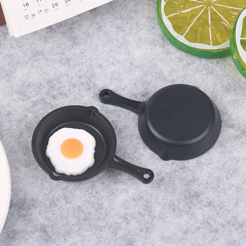 1:12 Dollhouse Miniature Frying Egg Pans for Dolls House Cooking Ware Play Kitchen Toy Accessories