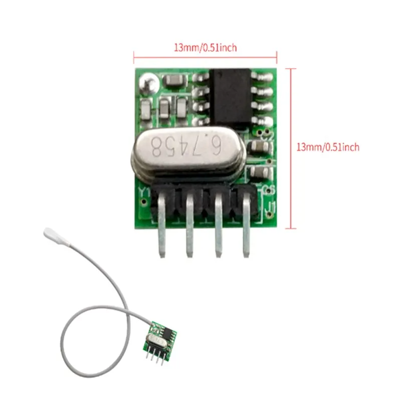 Ультрагетеродинный радиочастотный модуль приема RX500, Модернизированная версия 433 м, небольшой модуль приема, недорогой модуль приема