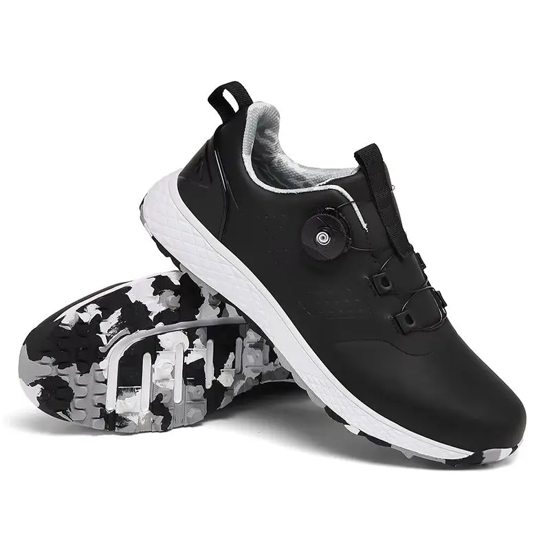 

Водонепроницаемые туфли для гольфа, профессиональные спортивные кроссовки для игроков в гольф, мужские кроссовки для гольфа, удобная прогулочная обувь для игры в гольф на траве, черная