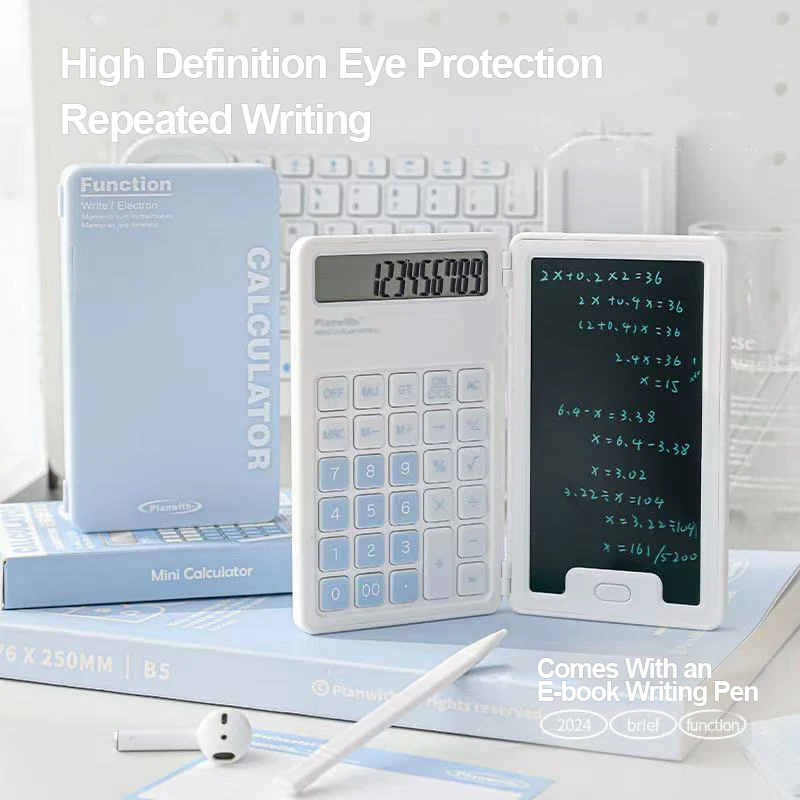 Portable Handwriting Calculator Multifunctional High School 12 Digit Office Calculator Writing Board Electronic Drawing Board