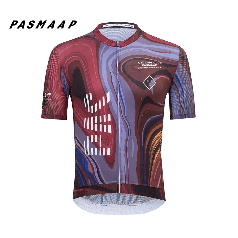 PASMAAP-Midsummer Cycling Jersey for Men, MTB Road Bicycle Shirt, Pro Team, Short Sleeve Bike Clothes, High Quality