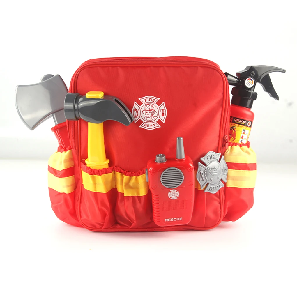 1 Set Firefighter Tools Toy Exquisite Realistic Fireman Props Firemen Equipment Props Role-playing Plaything Children Playthings