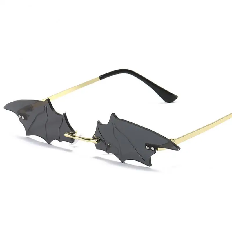 1~10PCS Travel Bat Shape Glasses Vintage Eyewear Personality Adults Sun Glasses Rimless Sunglasses Exaggerated