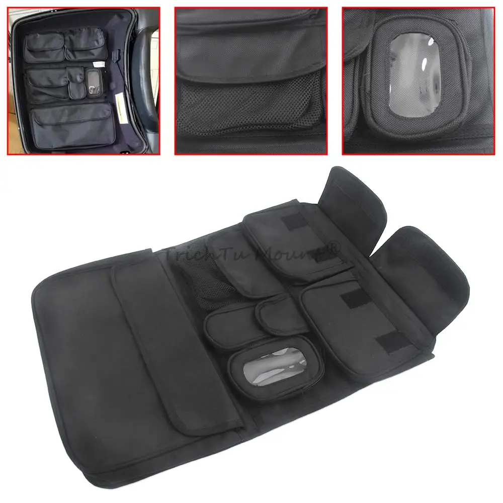 

Motorcycle Black Tour Pak Organizer Lid Storage Bag For Harley Touring Street GLIDE FLHX Road King FLHR 1993-2024