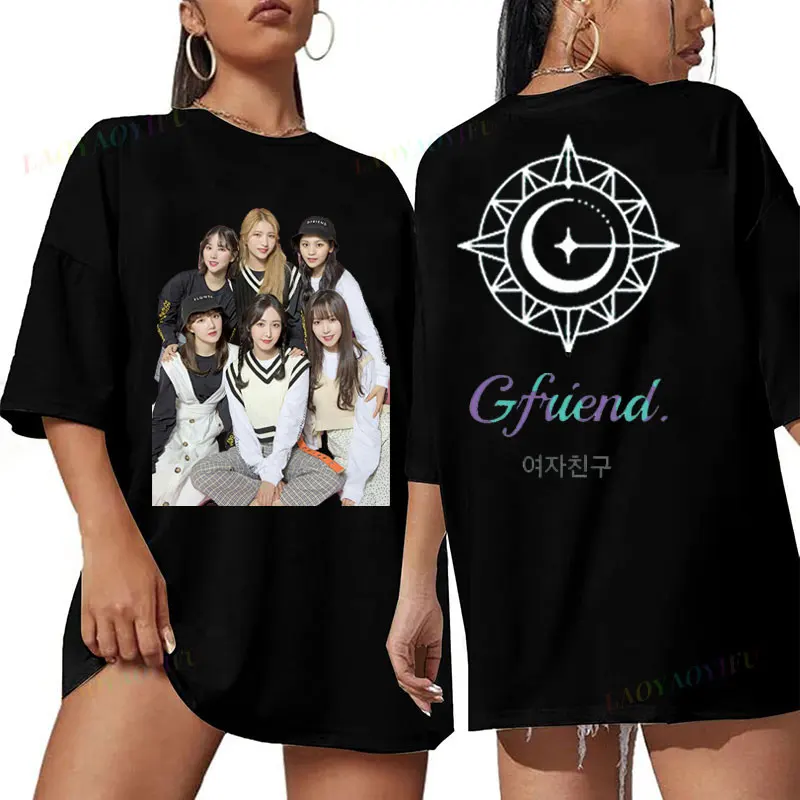 Graphic Tee Kpop GFriend Music Band Short Sleeve Pure Cotton Mens T Shirt Women T-shirts Funny Gifts Clothing Tops Tees