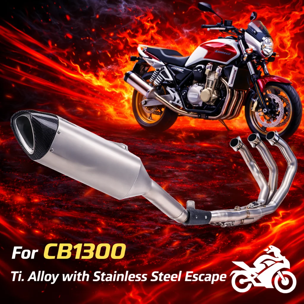 

For CB1300 Full Section Exhaust System Modification Titanium Alloy with Stainless Steel Escape