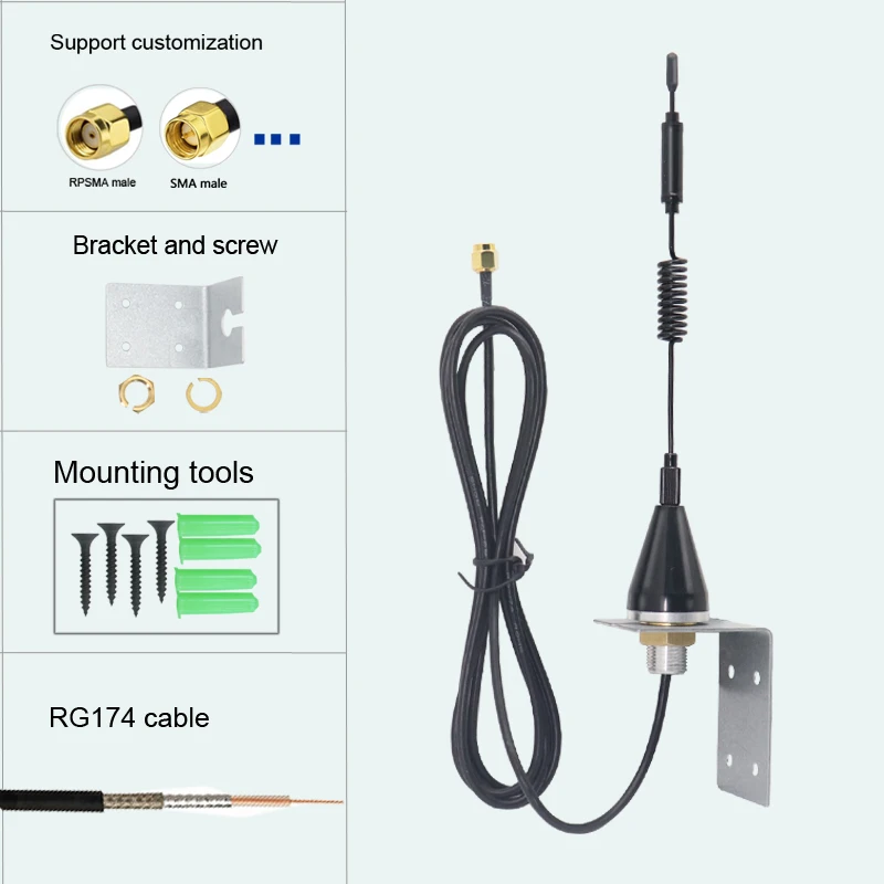 Antena de Roteador de Comunicação Inteligente 4G LTE GSM 3G WiFi à Prova d'Água para Uso Interno e Externo