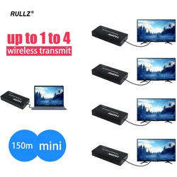 150m Wireless HDMI Extender Video Transmitter Receiver 1 To 4 Display Adapter Share for Camera Laptop PC To TV Monitor Projector