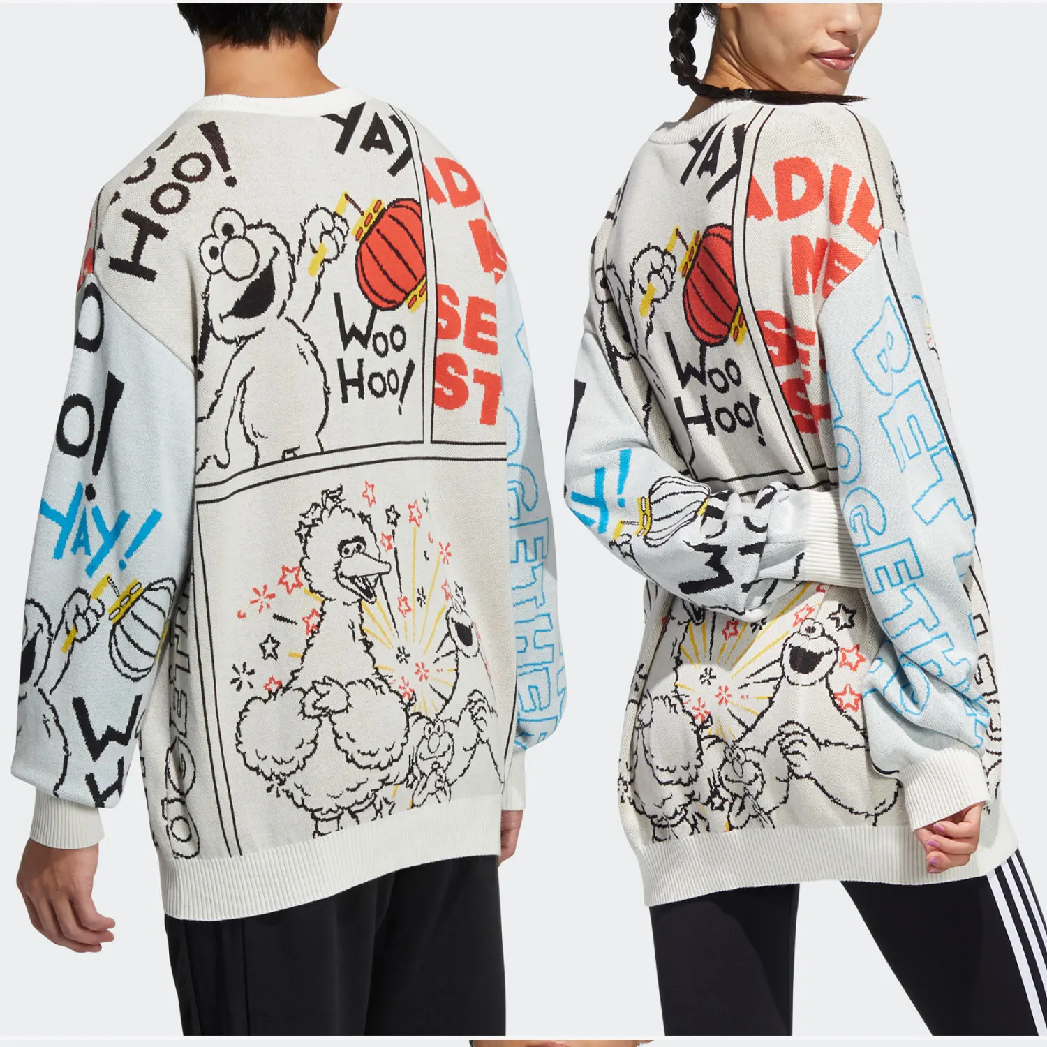 Adidas genuine NEO Sesame Street collaboration unisex sport round neck sweatshirt HD7294