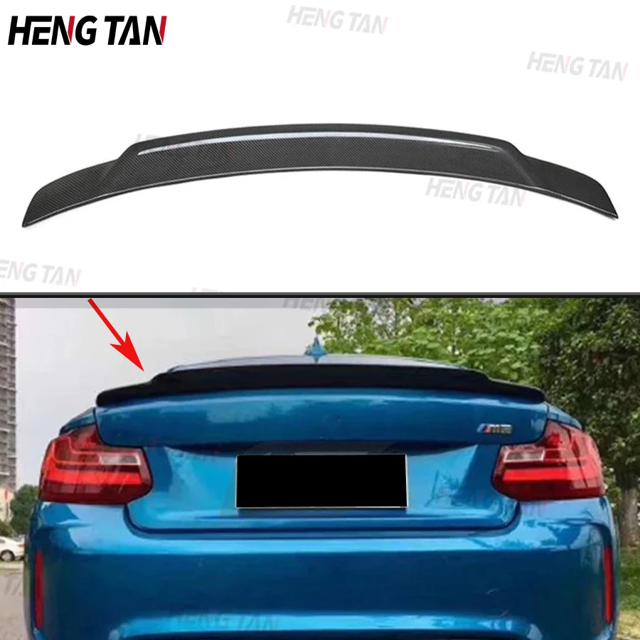 Carbon Fiber MT Style Car Rear Trunk Spoiler Rear Wing Tail Wing Parts For BMW M2 M2C F87 Coupe 2-Door 2016-2020 Body kit