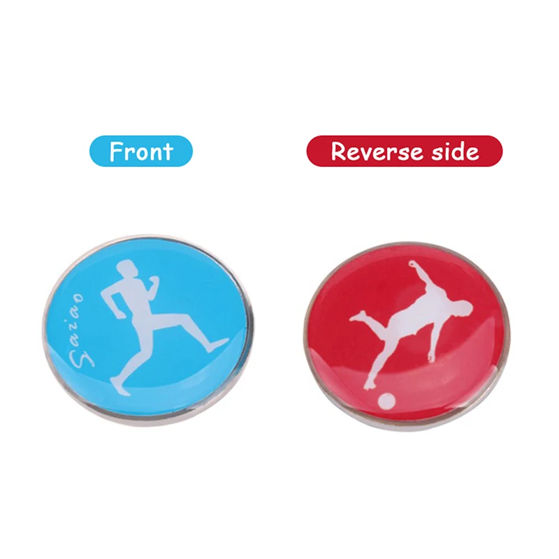 1Pc Sports Football Pattern Pick Edge Referee Side Toss Coin for Kids Adults