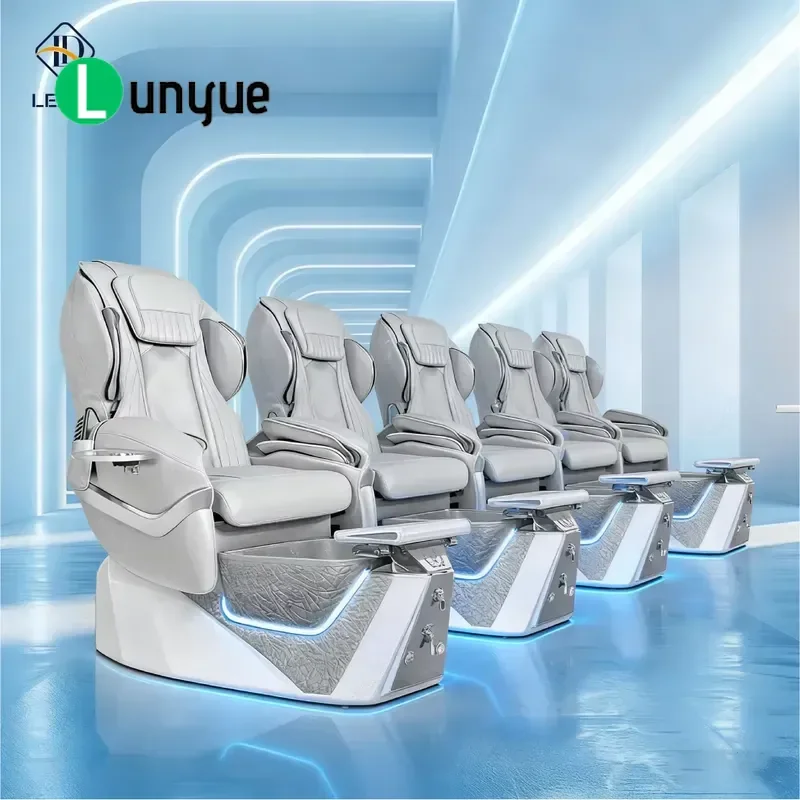 Foot Hydrotherapy Massage Pedicure Chair with Whirlpool Basin Nail Equipment Spa Furniture for Manicure Station