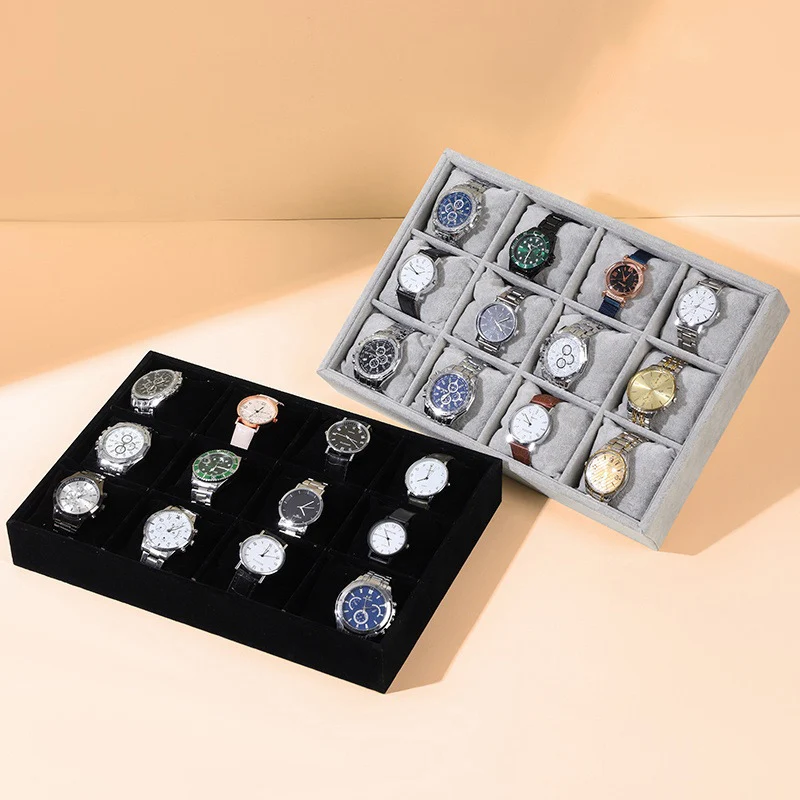 High Quality Luxury Velvet Jewelry Display Bracelet Watch Organizer Tray Bangle With Pillow Cushion