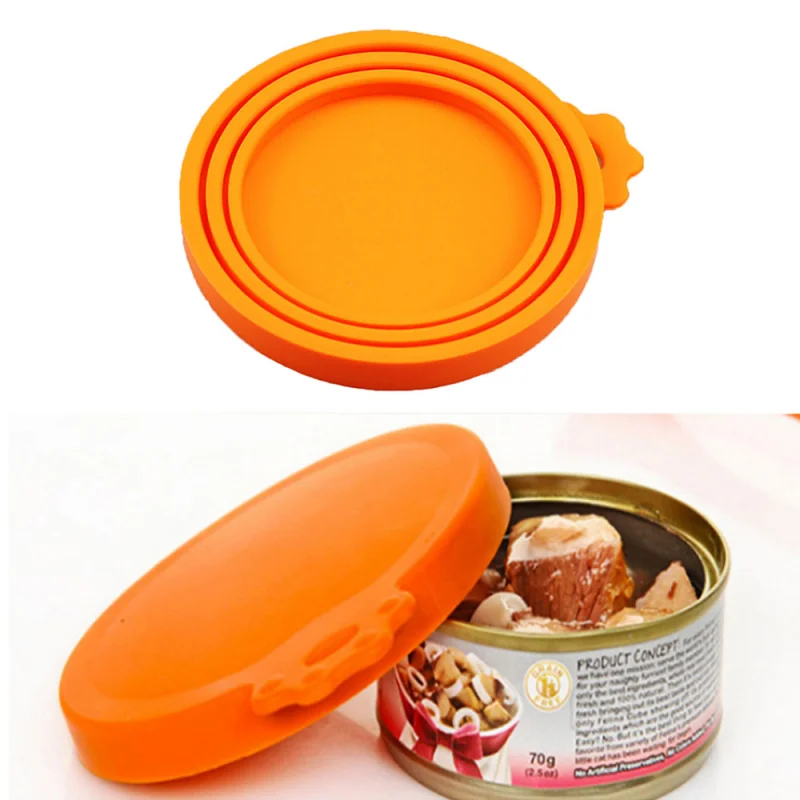 Reusable Pet Food Can Cover Portable Silicone Fresh Preservation Canned Lid Seal Cover Health Pet Daily Supplies