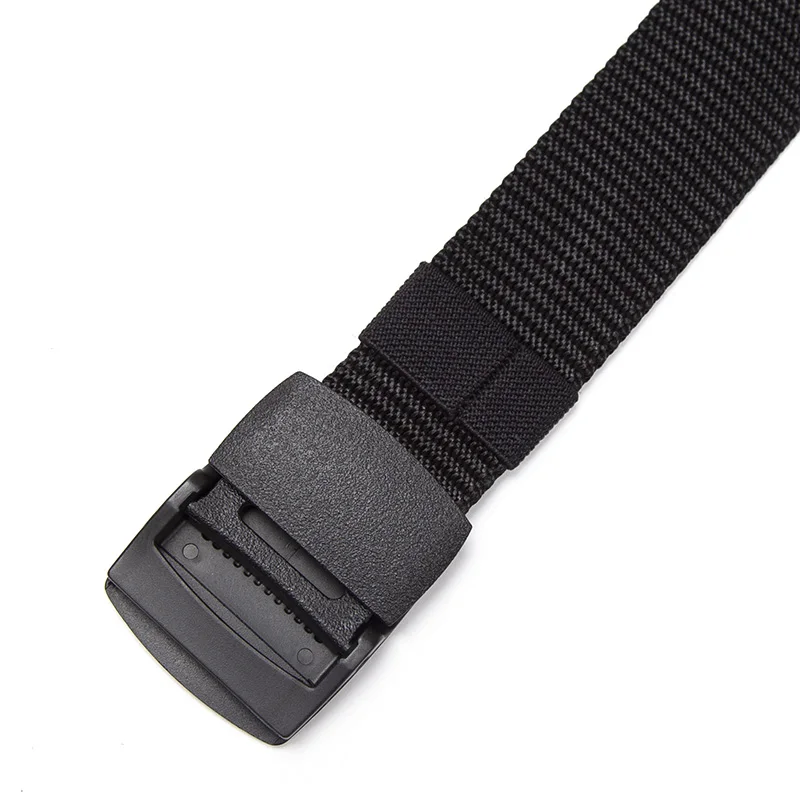 Nylon Belt Men Women Unisex Outdoor Tactical Buckle Black Waistband Travel Casual Adjustable Canvas Men\'s Belt