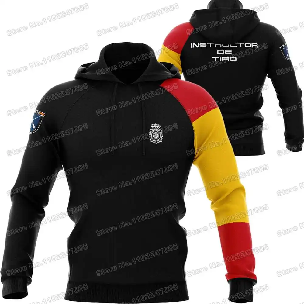 Spanish CNP Shooting Instructor Hoodies National Police Sweatshirt Tracksuit Men Streetwear Pullover Winter Casual Jacket Unisex