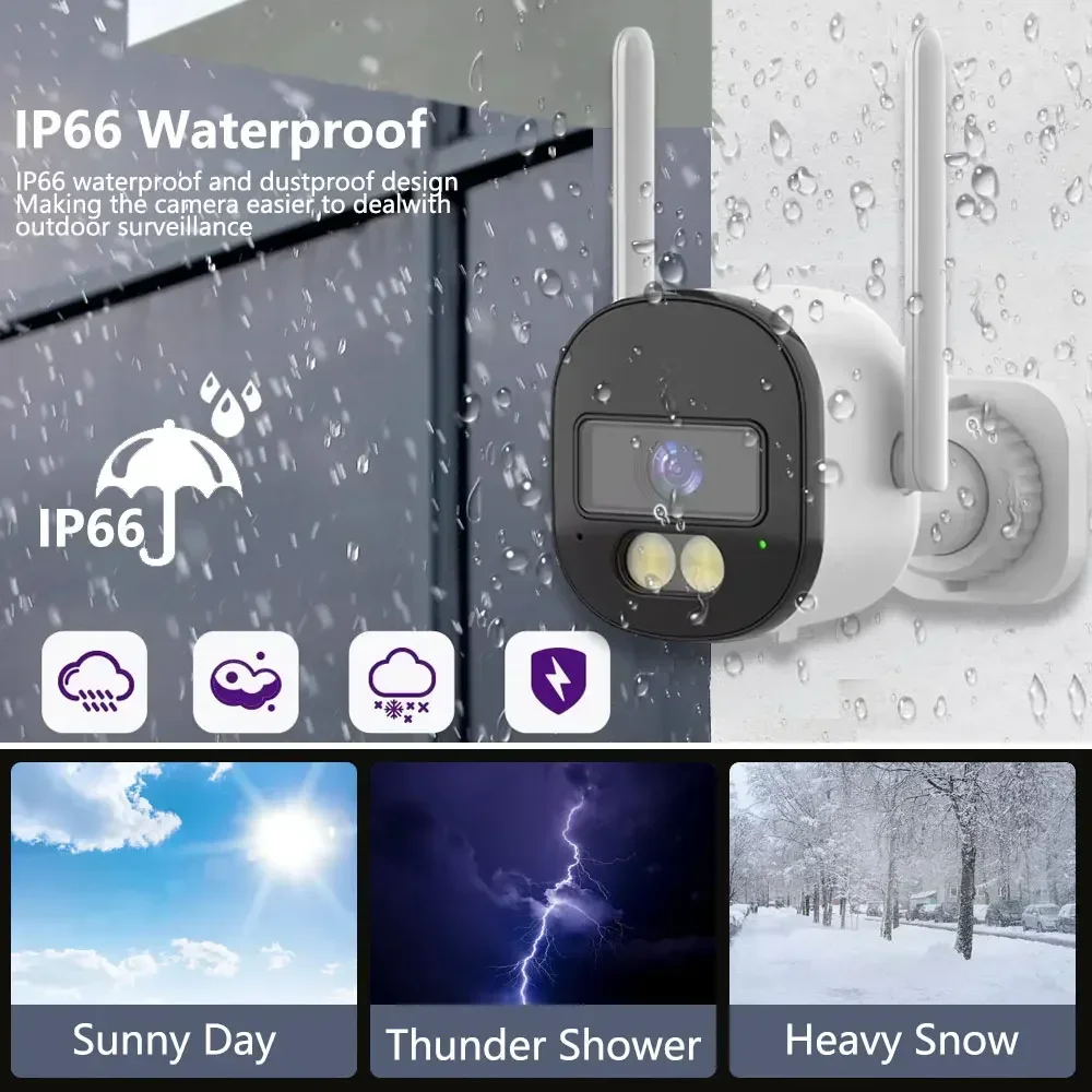 5MP Tuya Wireless WIFI Bullet Camera Outdoor Home Street Security Two Way Talk Surveillance Infrared Color Night Vision Camera