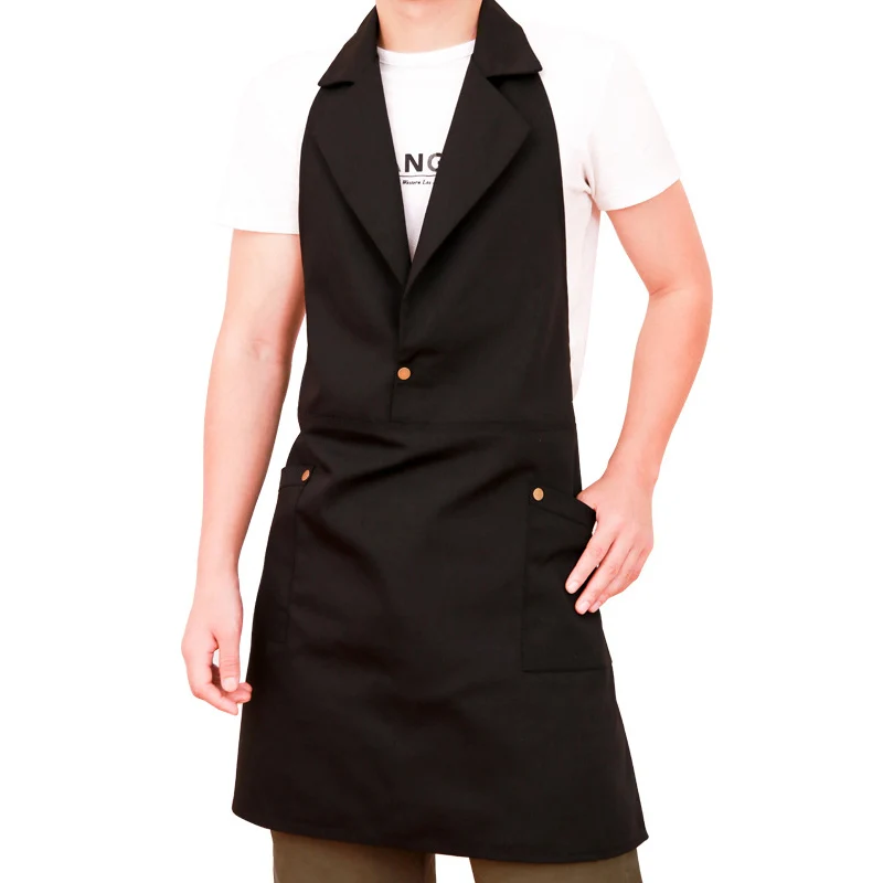 

Men Women Service Apron Restaurant Florist Cleaning Baking Waitress Pinafore Household Hotel Chef Cooking Bib Adjustable Belt