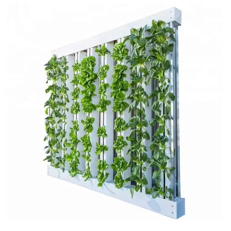 Hydroponic Growing Tower Vertical Growing System Zip Channel Full Hydroponic System in Greenhouse