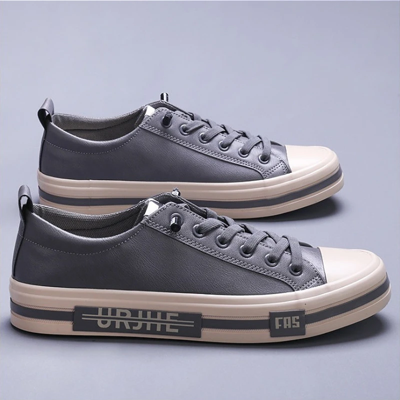 

Men Board Shoes Platform Lace Up Leather Upper Breathable Casual Shoes Fashion Young Men Women Leisure Sneakers Zapatos Casuales