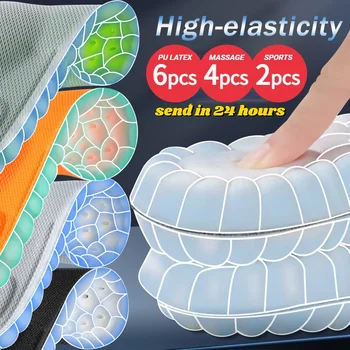 6PCS Solette sportive per massaggi Soletta sportiva super morbida per piedi Cestini da corsa Inserti per scarpe Suole Supporto per arco plantare Cuscino ortopedico