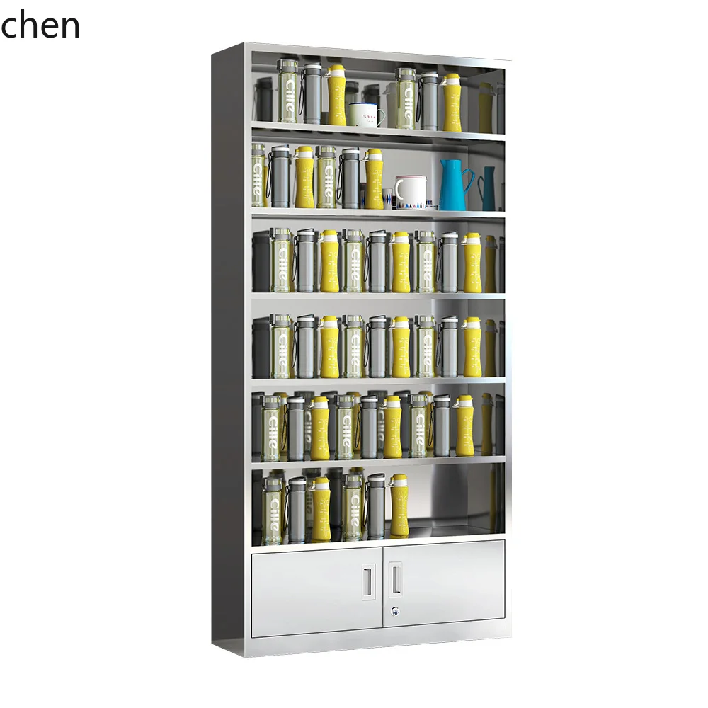 

YXY Stainless Steel Multi-layer Water Cup Cabinet Office Employee Storage Rack Storage Cabinet