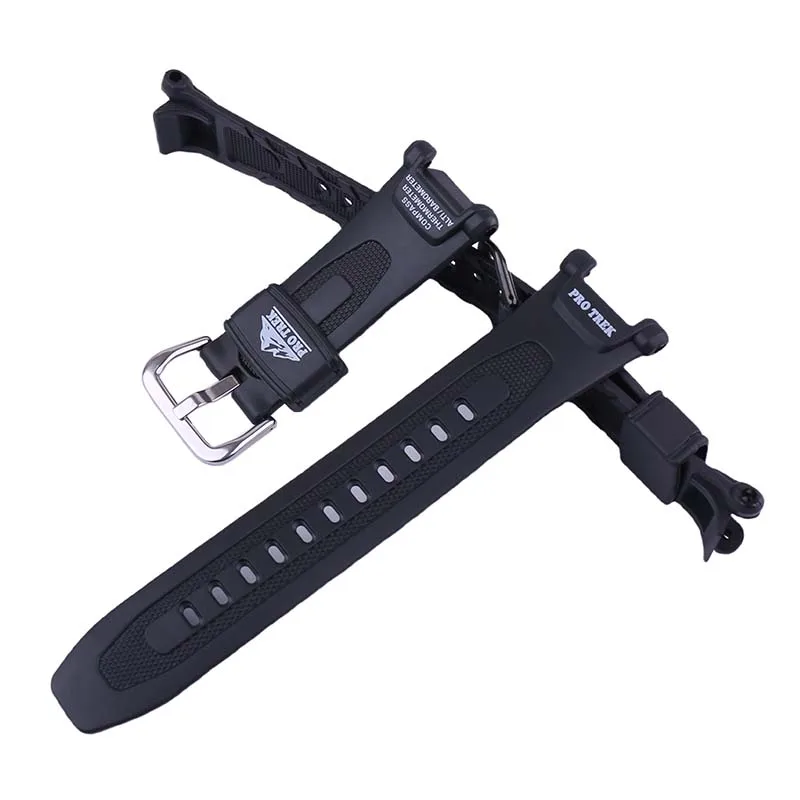 Resin watch strap accessories compatible for Casio PRG-240 PROTREK Mountaineering PRG-40 PAG-40 men's rubber wristband bracelet