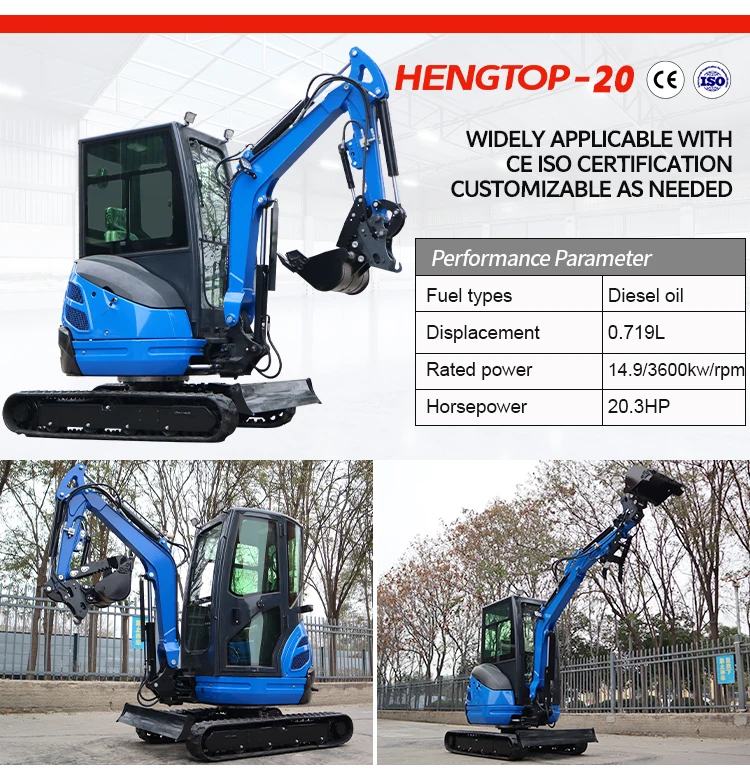 Fabrikverkauf 1-Tonnen-Minibagger mit Hydraulik, Dieselmotor, EPA-zertifiziert, Raupenbagger für Garten und Landwirtschaft, kleiner Bagger, Preis individuell anpassbar – Detail 8