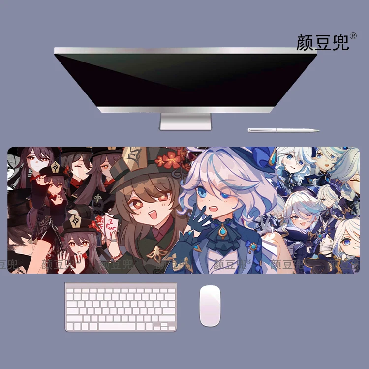 

Genshin Impact Anime Hutao Cases For Gaming Large And Small Size Mouse pad Gamer Company Keyboard Mouse Mats Carpet Computer Mat