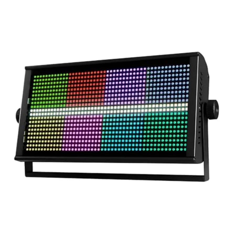 

Светодиодный стробоскоп RGBW 500 Вт с 960 светодиодами, диммируемый, многофункциональный, управление DMX512, звуковая активация, режимы Auto/Master-Slave, металлический корпус H-типа