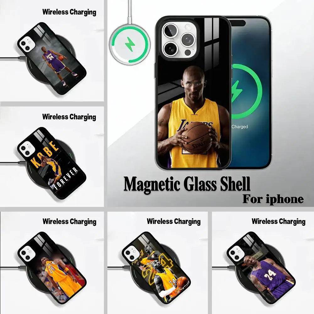 

K-O-B-E bryant For IPhone17 16 15 14 13 12 11 Plus Pro Max Plus Wireless Charger Phone Case