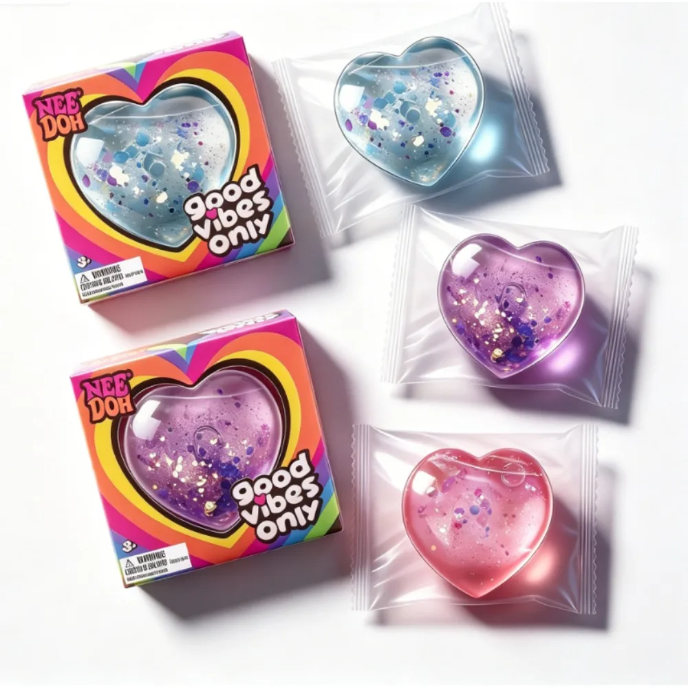 Schylling Deedoh Love Squeeze stress ball Cute Stress Relief Squeeze Toy Sofe Non-sticky Quick Rebound Portable Palm-sized Toy