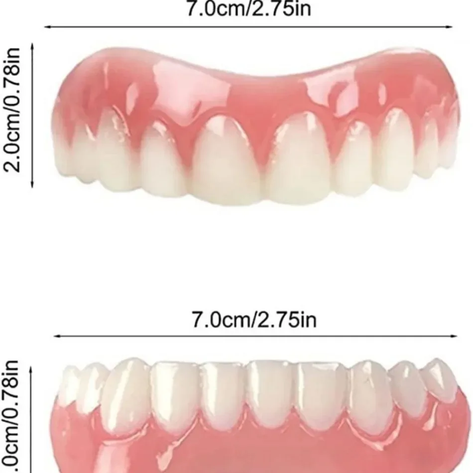 Naklejki z fałszywymi zębami imitacja protezy wybielające zęby szelki narzędzia do nakładania górnych zębów perfekcyjny uśmiech komfortowe licówki