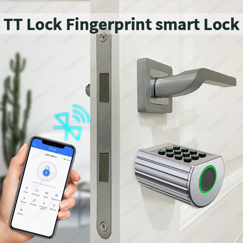 

Умный электронный дверной замок TTLOCK с функцией распознавания отпечатков пальцев, легко заменяемый, с возможностью самостоятельной установки цилиндрового вкладыша, разблокировка по отпечатку пальца, через приложение и IC-карту.