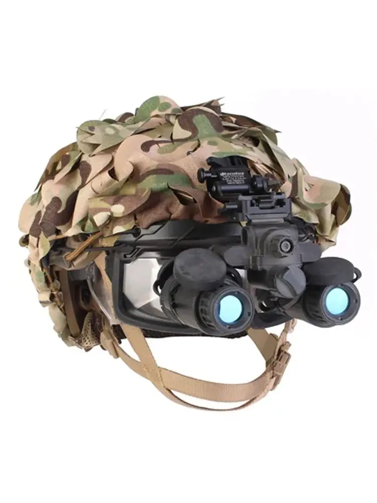 Zewnętrzny pokrowiec na kask PREDATOR GHILLIE Tkanina kamuflażowa 3D Camo Net