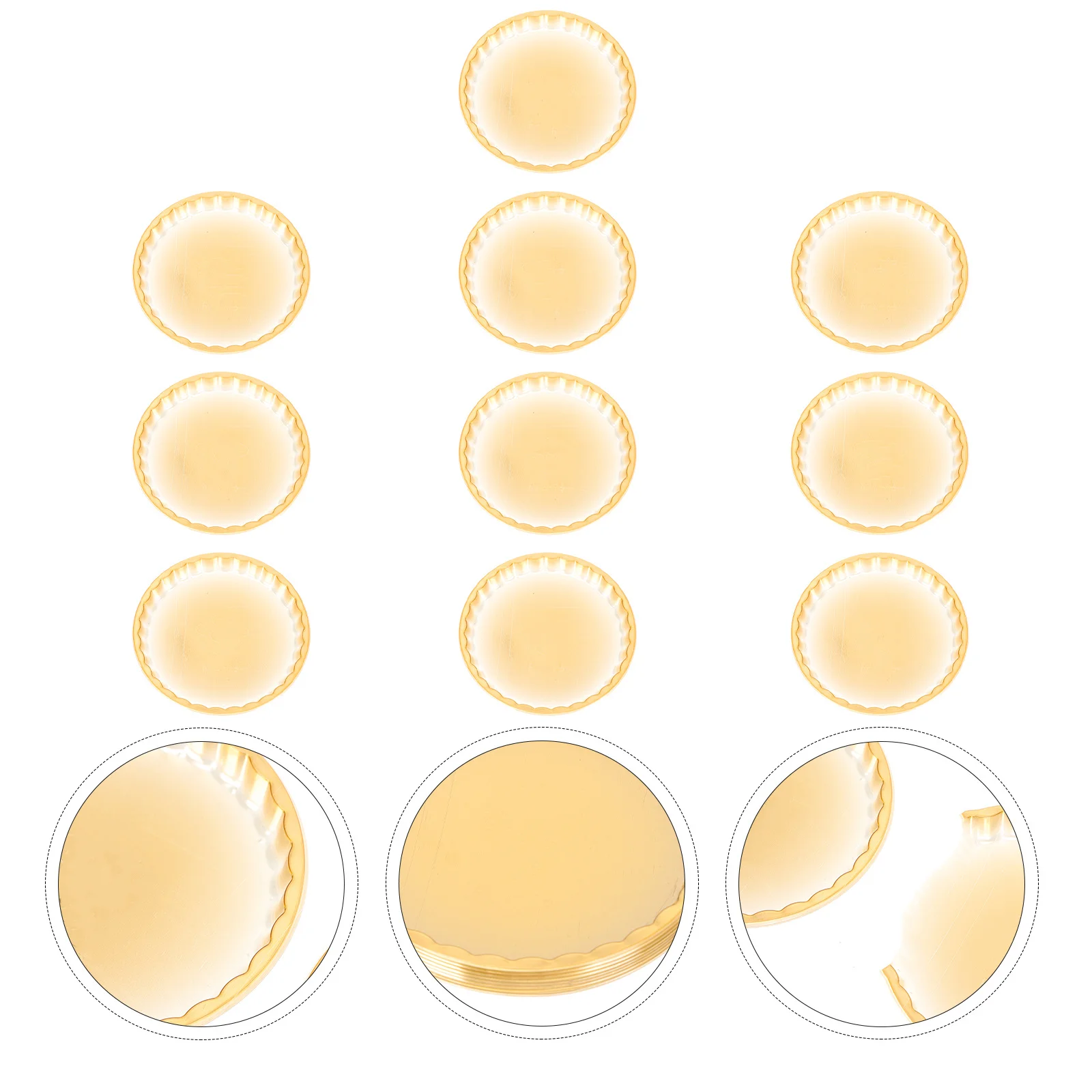 

20Pcs Cake Pad Golden Base Tray Safe Pet Material Baking Supplies for Parties Weddings Dessert Base Mousse Pad