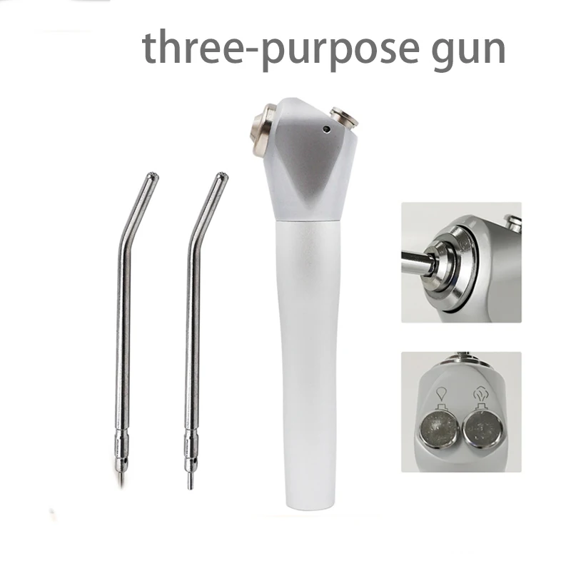 

Dental Air Water Spray Triple 3 Way Syringe Handpiece Dental Chair Accessories With Two Water Gun Muzzle Air Water Syringe